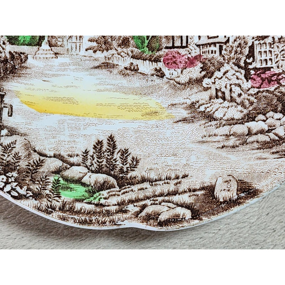 Johnson Bros Bread Plate Saucer Olde English Country Side England Hand Engraving - Picture 11 of 14